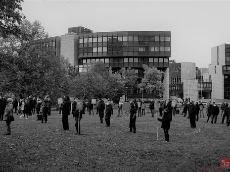 Alarmstufe Rot vor dem Landtag in Düsseldorf, Oktober 2020